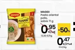 Eroski Maggi - pasta oriental pollo oferta