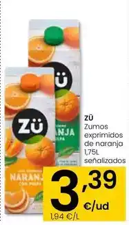 Eroski Zü - zumos exprimidos de naranja oferta