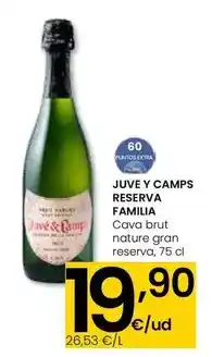 Eroski Juvé y camps - reserva familia cava brut nature gran reserva oferta