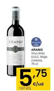 Eroski Añares - vino tinto d.o.c.rioja crianza oferta