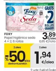 Eroski Foxy - papel higiénico seda oferta
