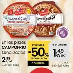 Eroski Campofrío - en las pizzas senalizadas oferta