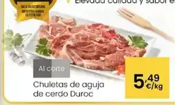Eroski Chuletas de aguja de cerdo duroc oferta