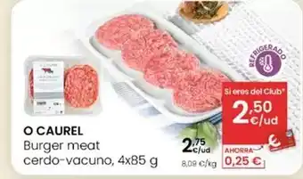 Eroski O'caurel - burger meat cerdo-vacuno oferta