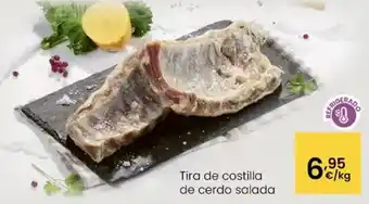 Eroski Tira de costilla de cerdo salada oferta
