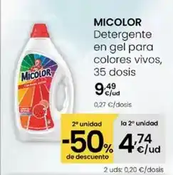 Eroski Micolor - detergente en gel para colores vivos, 35 dosis oferta