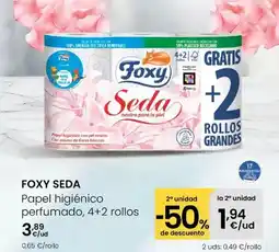 Eroski Foxy - seda papel higiénico perfumado oferta