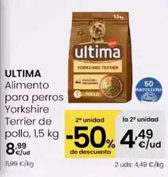 Eroski Affinity - ultima alimento para perros yorkshire terrier de pollo oferta