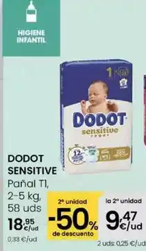 Eroski Dodot - sensitive panal t1 oferta