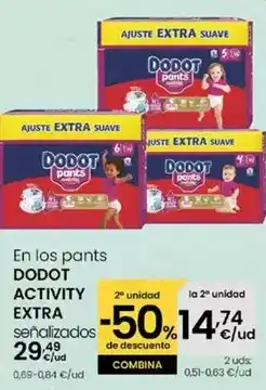 Eroski Dodot - en los pants activity extra señalizados oferta