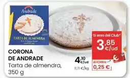 Eroski Corona de andrade - tarta de almendra oferta