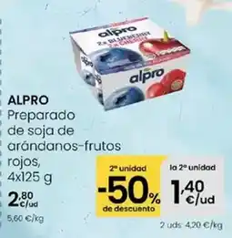 Eroski Alpro - preparado de soja de arandanos-frutos rojos oferta