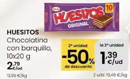 Eroski Huesitos - chocolatina con barquillo oferta