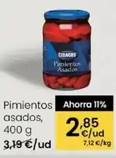 Eroski Cidacos - pimientos asados oferta