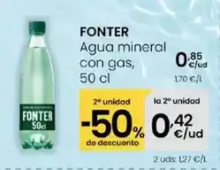 Eroski Fonter - agua mineral con gas oferta