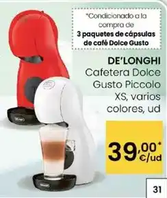 Eroski De'longhi - cafetera dolce gusto piccolo xs, varios colores oferta