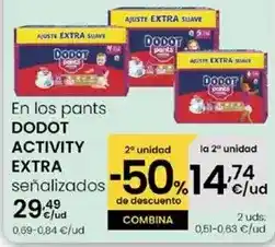 Eroski Dodot - activity extra en los pants senalizados oferta