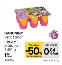 Eroski Danonino - petit sabor fresa y platano oferta