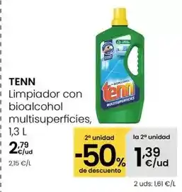Eroski Tenn - limpiador con bioalcohol multisuperficies oferta