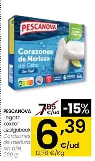 Eroski Pescanova - corazones de merluza sin pie oferta