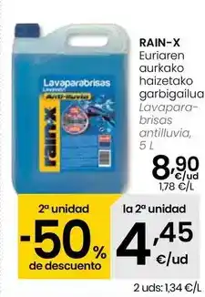 Eroski Rain x - lavaparabrisas antilluvia oferta