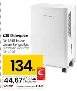 Eroski Orbegozo - deshumificador dh 1245 oferta
