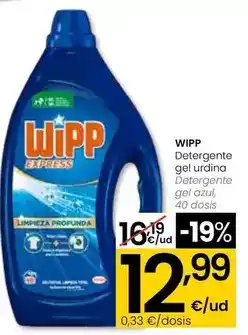 Eroski Wipp - detergente gel azul oferta