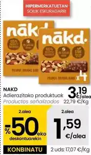 Eroski Nakd - productos señalizados oferta