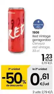 Eroski 1906 - cerveza red vintage oferta