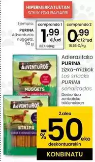 Eroski Purina - adventuros nuggets oferta