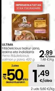 Eroski Última - perro fit&delicious salmon y pavo oferta