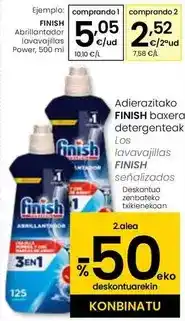 Eroski Finish - abrillantador lavavajillas power oferta