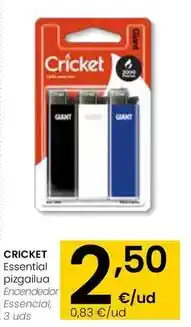 Eroski Cricket - encendedor essencial oferta