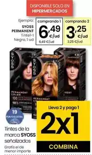 Eroski Syoss permanent - tintel-1 negro oferta