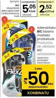 Eroski Bic - maquinilla de afeitar desechable confort 4 advance oferta