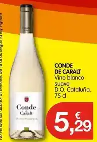 CashDiplo Conde de caralt - vino blanco suave d.o. cataluna oferta