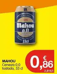 CashDiplo Mahou - cerveza 0,0 tostada oferta