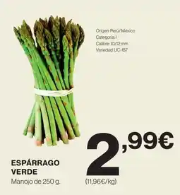 Hipercor Origen - esparrago verde oferta