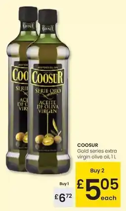 Eroski Coosur - gold series extra virgin olive oil oferta