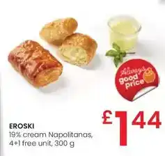 Eroski Eroski - 19% cream napolitanas oferta