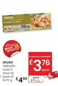 Eroski Eroski - yellowfin tuna in olive oil oferta