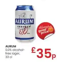 Eroski Aurum - 0.0% alcohol free lager oferta