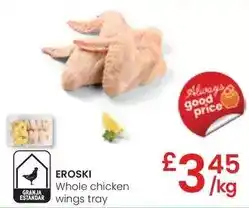 Eroski Eroski - whole chicken wings tray oferta