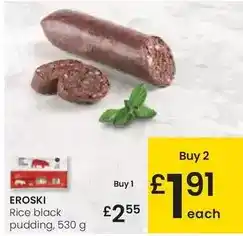 Eroski Eroski - rice black pudding oferta