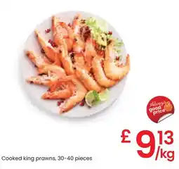 Eroski Cooked king prawns oferta