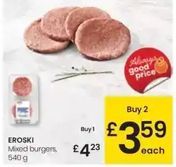 Eroski Eroski - mixed burgers oferta