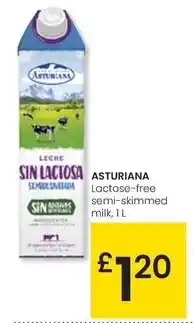 Eroski Asturiana - lactose-free semi-skimmed milk oferta