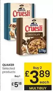 Eroski Quaker - selected products oferta