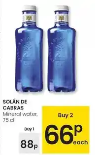Eroski Solán de cabras - mineral water oferta