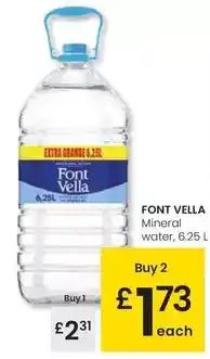 Eroski Font vella - mineral water oferta